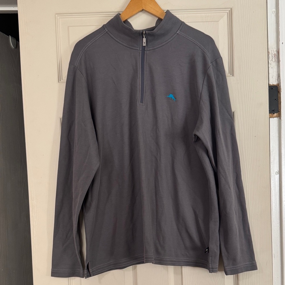 Gray Half-Zip Men's Sweater